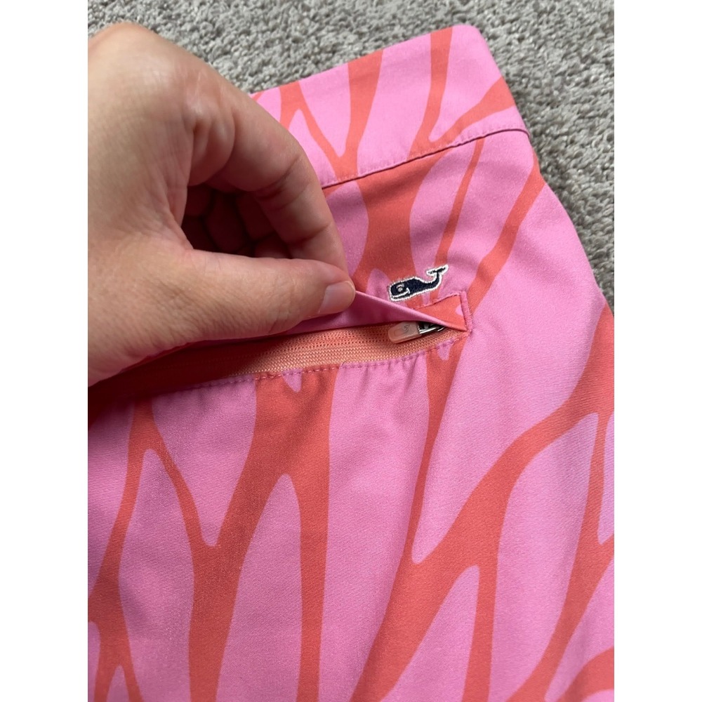 Vineyard Vines Skort Womens 8 Skirt Pink Orange Floral Golf Athletic Tropical - Picture 10 of 10